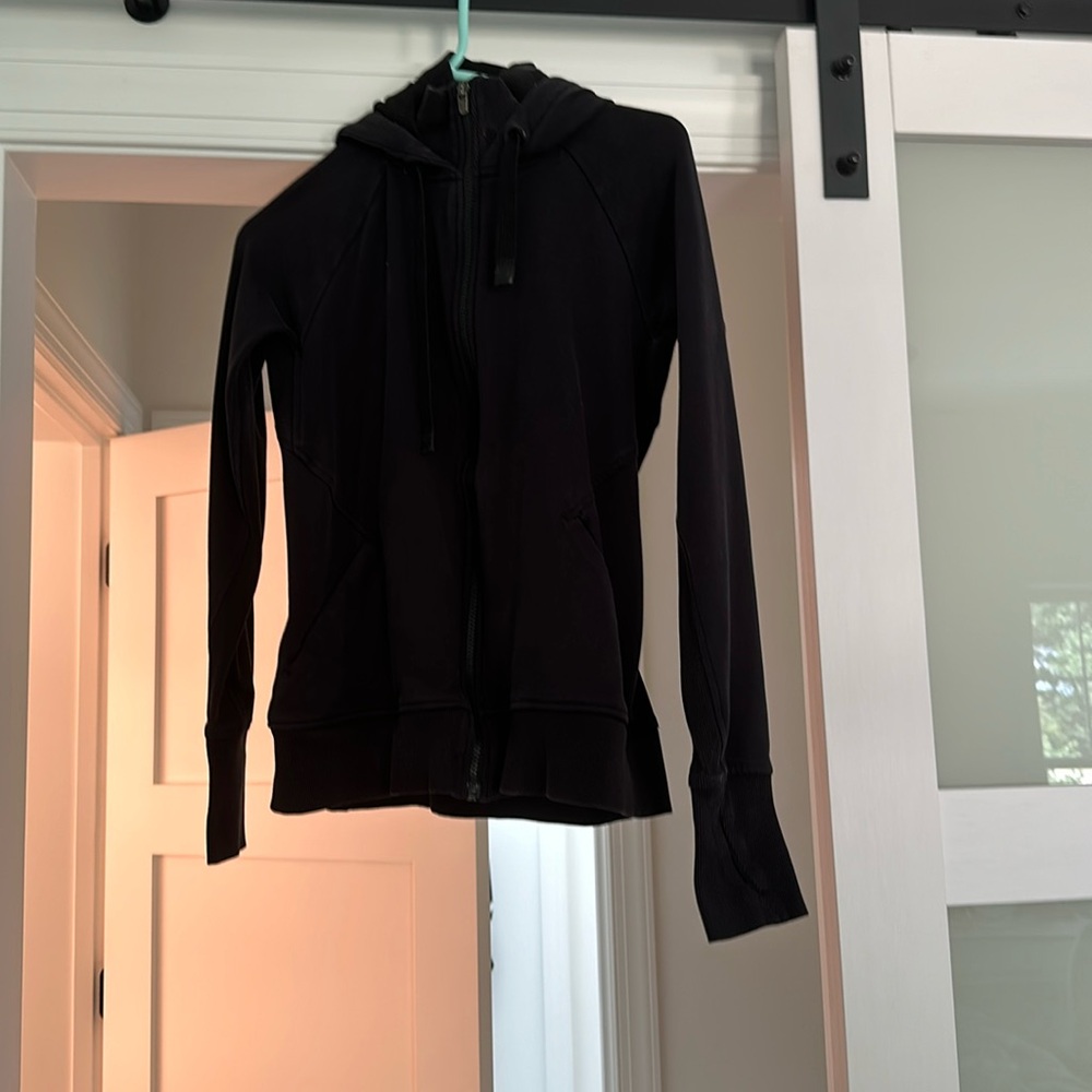 athleta black zip up